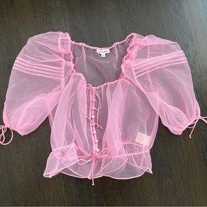 For love & lemons barbie pink top